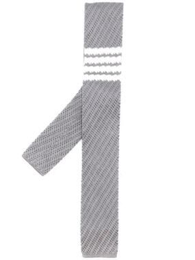 NWT $300 Thom Browne Silk 4 Bar Knit Tie Made In Italy. Yours For?